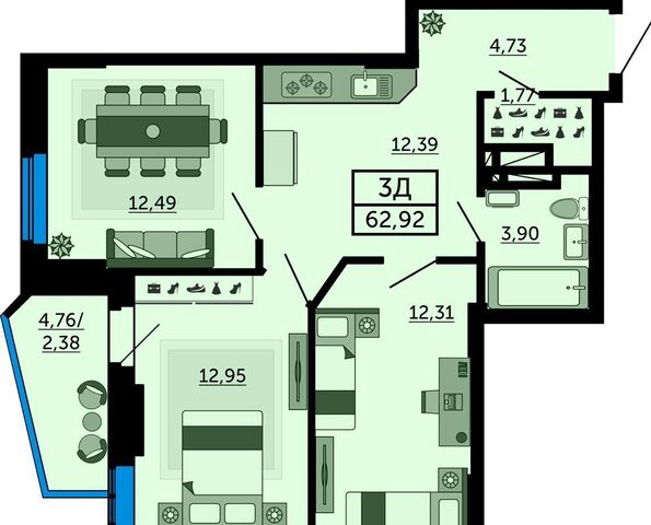 р-н Пролетарский ул 23-я линия 12 д. 54 фото