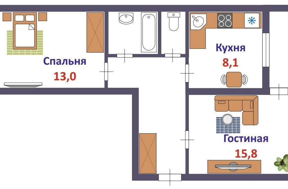 квартира г Киров р-н Октябрьский ул Северо-Садовая 1а городской округ Киров фото 1