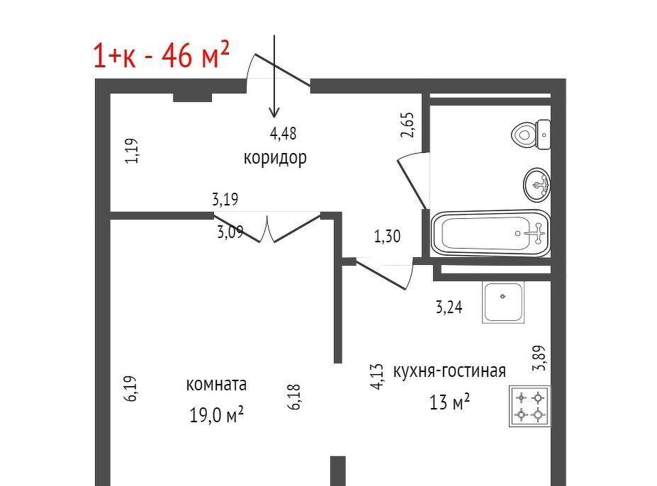 квартира г Екатеринбург р-н Октябрьский Ботаническая ул Машинная 46 ЖК «Гольфстрим» фото 44