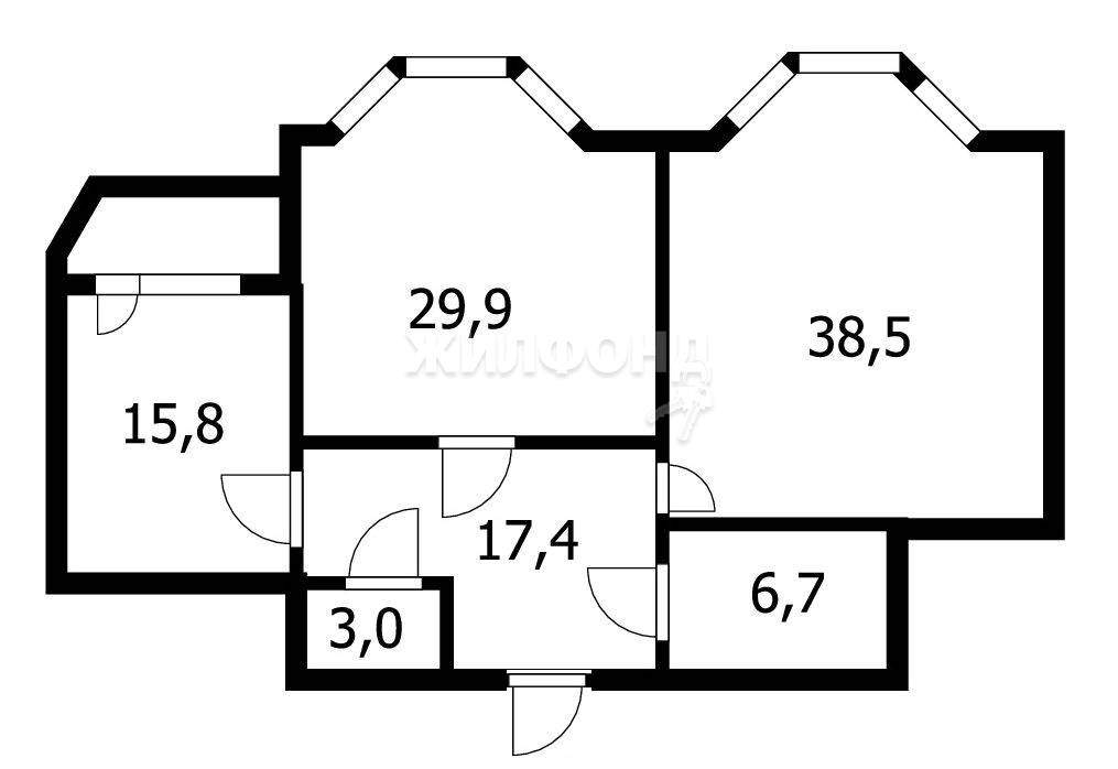 квартира р-н Новосибирский рп Краснообск 2 квартал, д. 213 фото 16