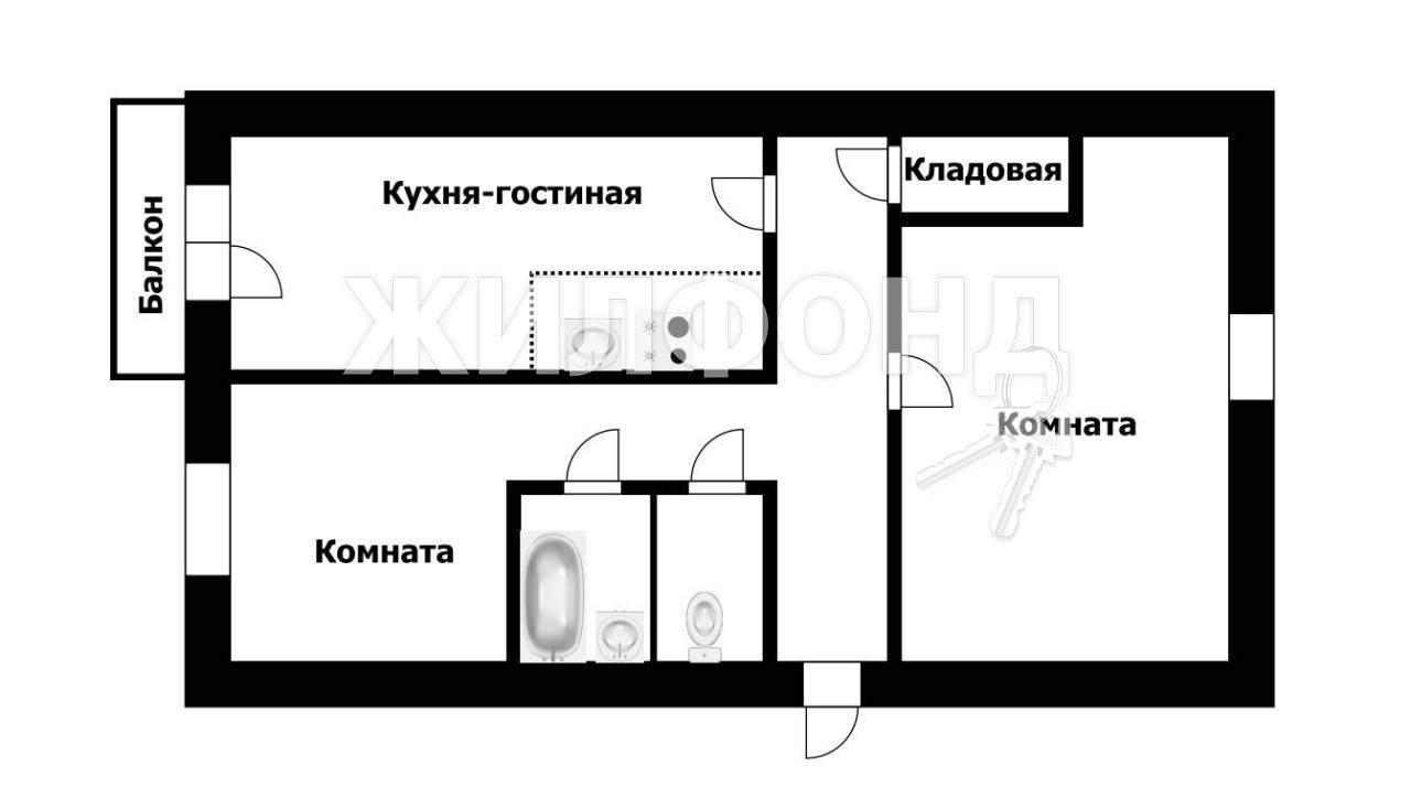 квартира г Новосибирск р-н Калининский Гвардейский ул Солидарности 78 Заельцовская фото 17