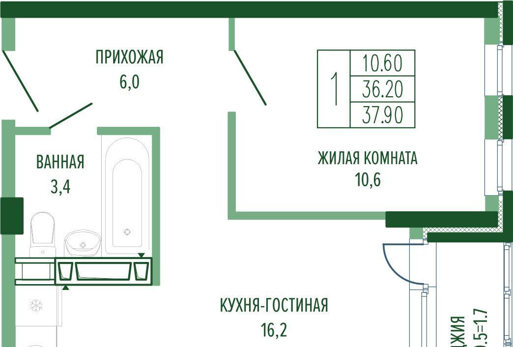 квартира г Краснодар р-н Прикубанский Фестивальный фото 1