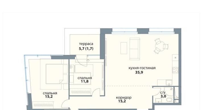 квартира г Москва метро Аминьевская ул Василия Ланового 3 ЖК «Событие» муниципальный округ Раменки фото 30