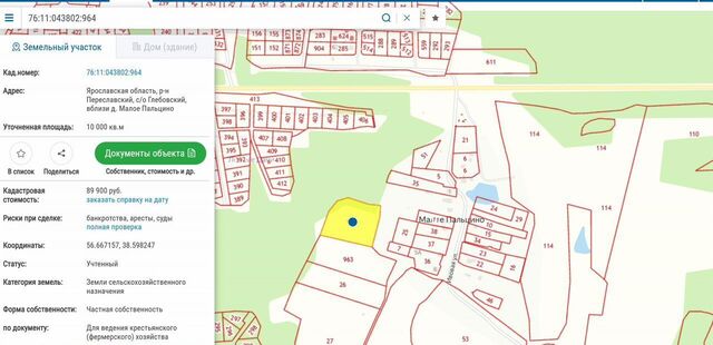 земля д Малое Пальцино Ярославское шоссе, 18 км, Переславль-Залесский фото