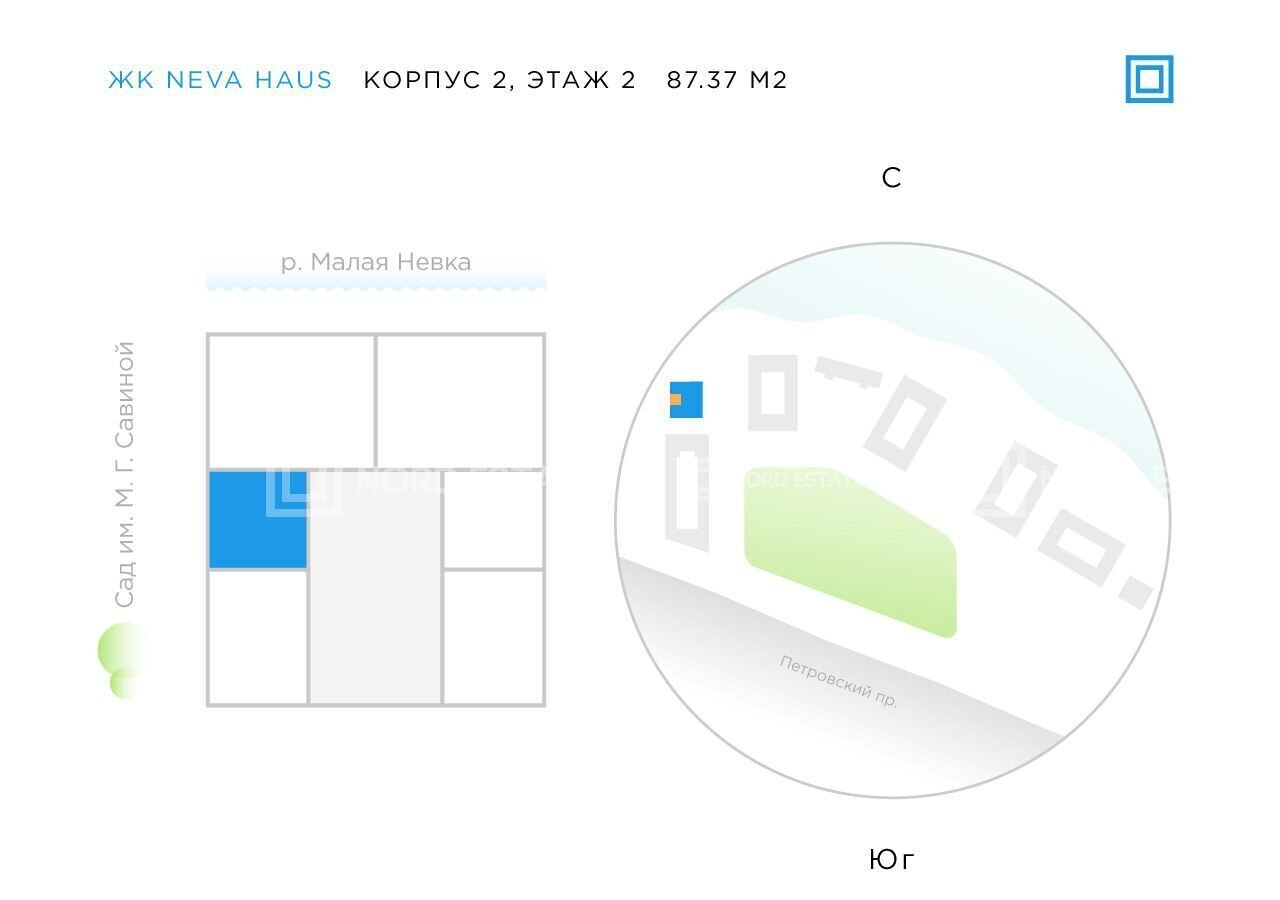 квартира г Санкт-Петербург метро Крестовский Остров пр-кт Петровский 11к/2 ЖК Neva Haus округ Петровский фото 21