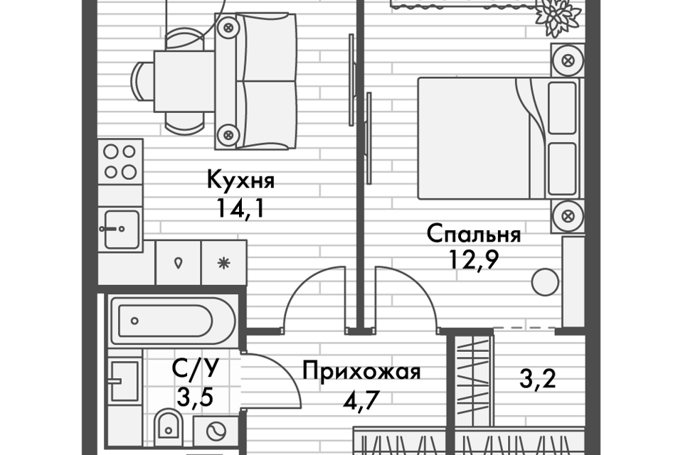 квартира г Казань р-н Приволжский ул Даурская 16 Казань городской округ фото 1