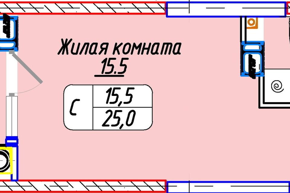 квартира г Ставрополь р-н Ленинский Ставрополь городской округ, Строящийся жилой дом фото 1