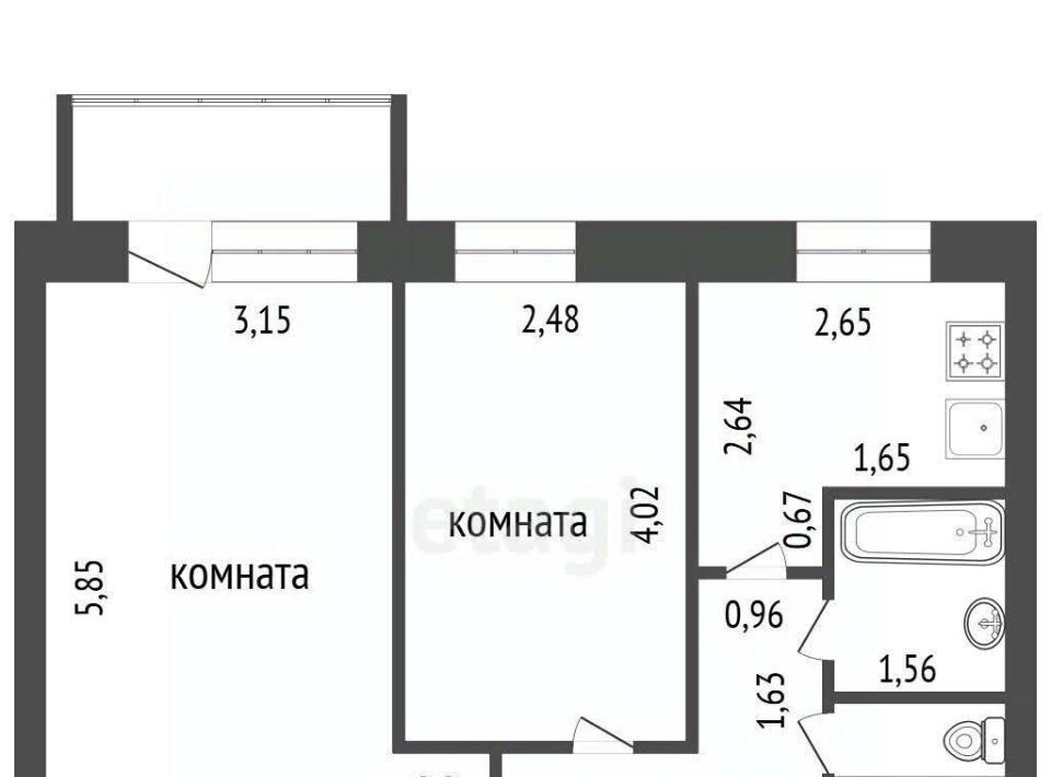 квартира г Дивногорск ул 30 лет Победы 3 фото 17