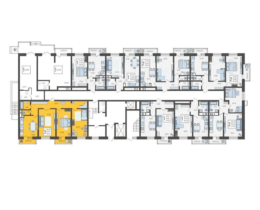 квартира г Краснодар микрорайон 9-й километр ул Ярославская 115к/7 фото 2