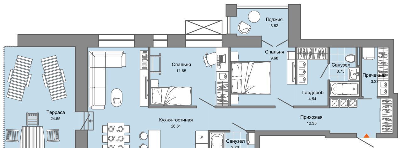 квартира г Киров р-н Ленинский ул 4-й Пятилетки 86 ЖК «Зарядное» фото 1