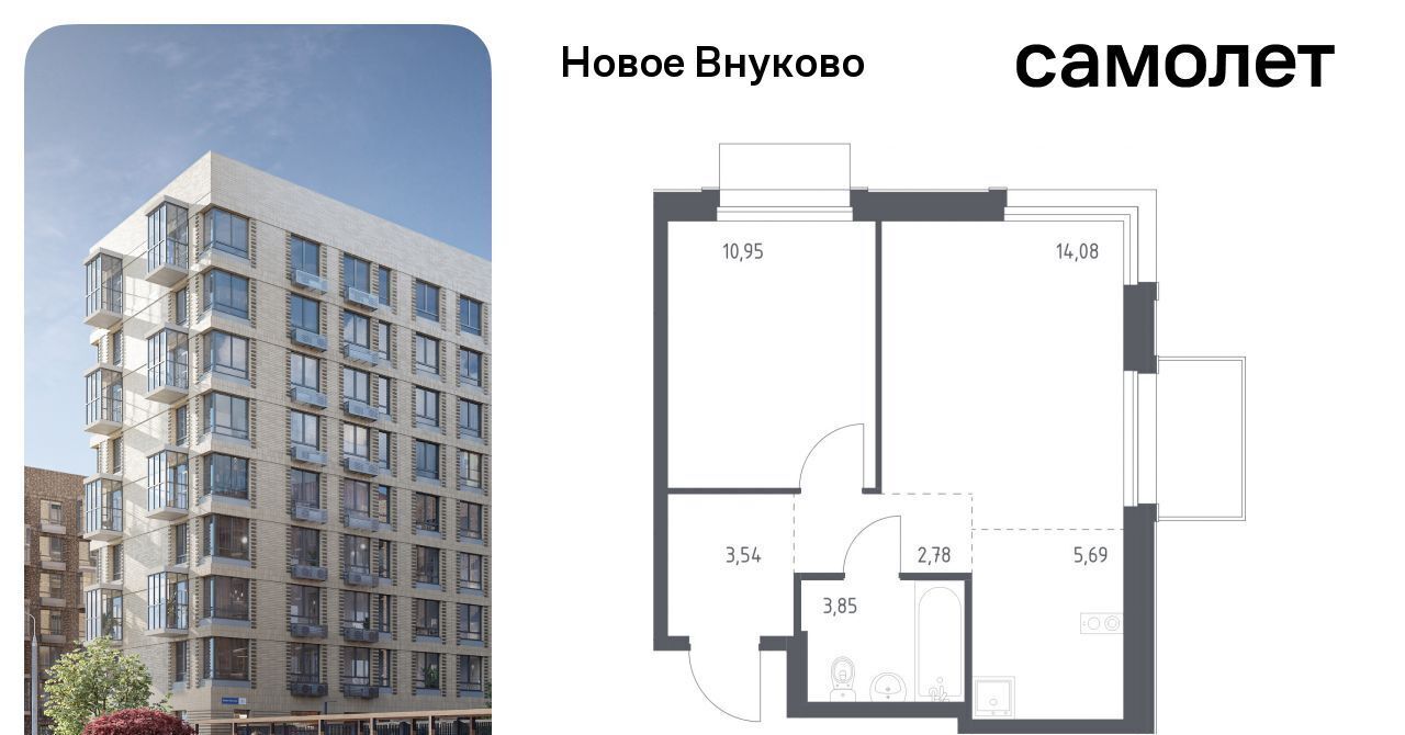 квартира г Москва метро Рассказовка ЖК «Новое Внуково» № 37 кв-л, к 31 фото 1