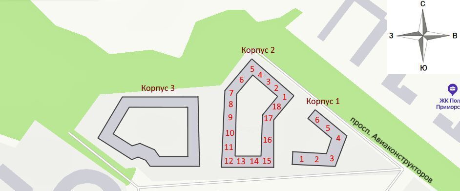 квартира г Санкт-Петербург метро Комендантский Проспект пр-кт Авиаконструкторов 54 квартал Modum округ Юнтолово фото 2