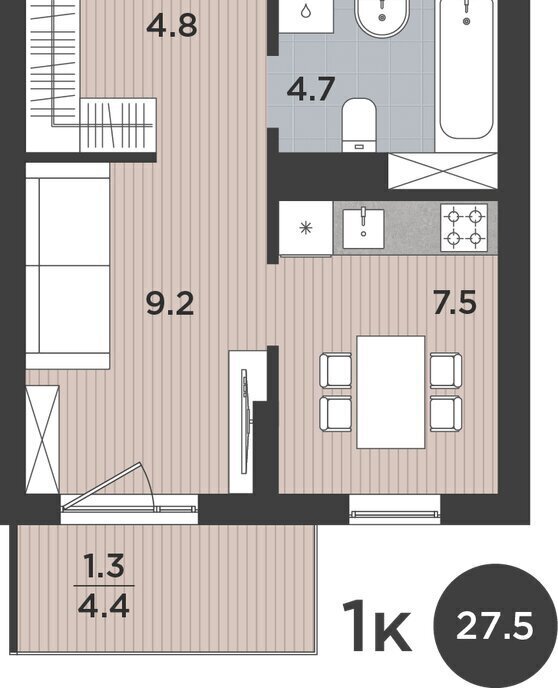 квартира г Калининград р-н Московский ул Тихорецкая 16ак/3 ЖК «Левада» фото 1