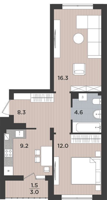 квартира г Калининград р-н Московский ул Тихорецкая 16ак/3 ЖК «Левада» фото 1