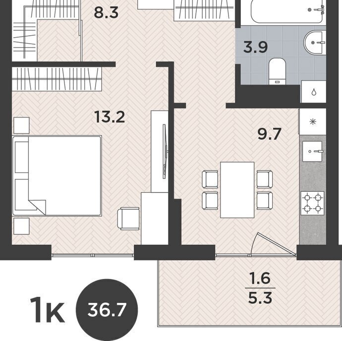 квартира г Калининград ул Тихорецкая 16ак/3 фото 1