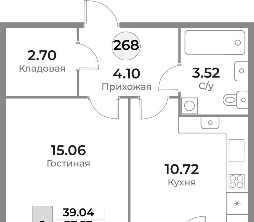 квартира г Калининград р-н Ленинградский ул Пригородная фото 1