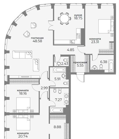 метро Краснопресненская дом 15а апарт-комплекс Sky View муниципальный округ Пресненский фото