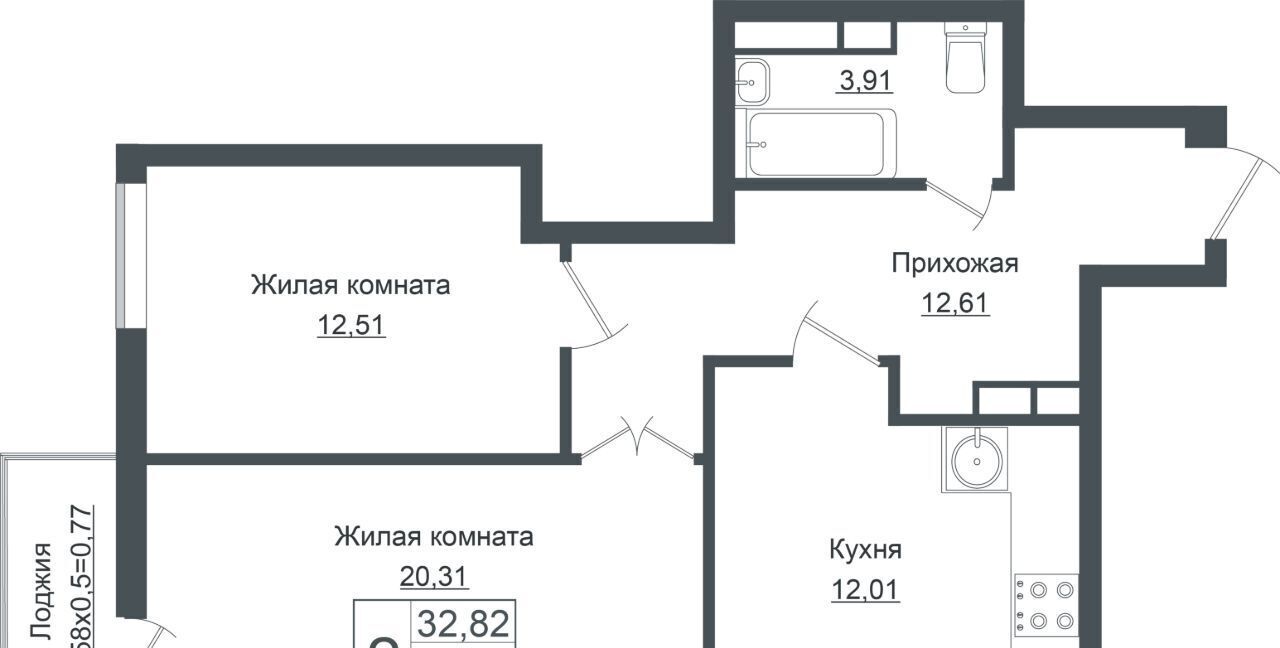 квартира г Краснодар р-н Прикубанский ул Карпатская 1 фото 1