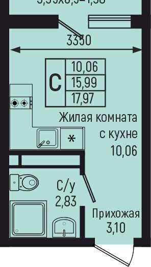 квартира р-н Туапсинский с Небуг квартал Спортивный фото 1