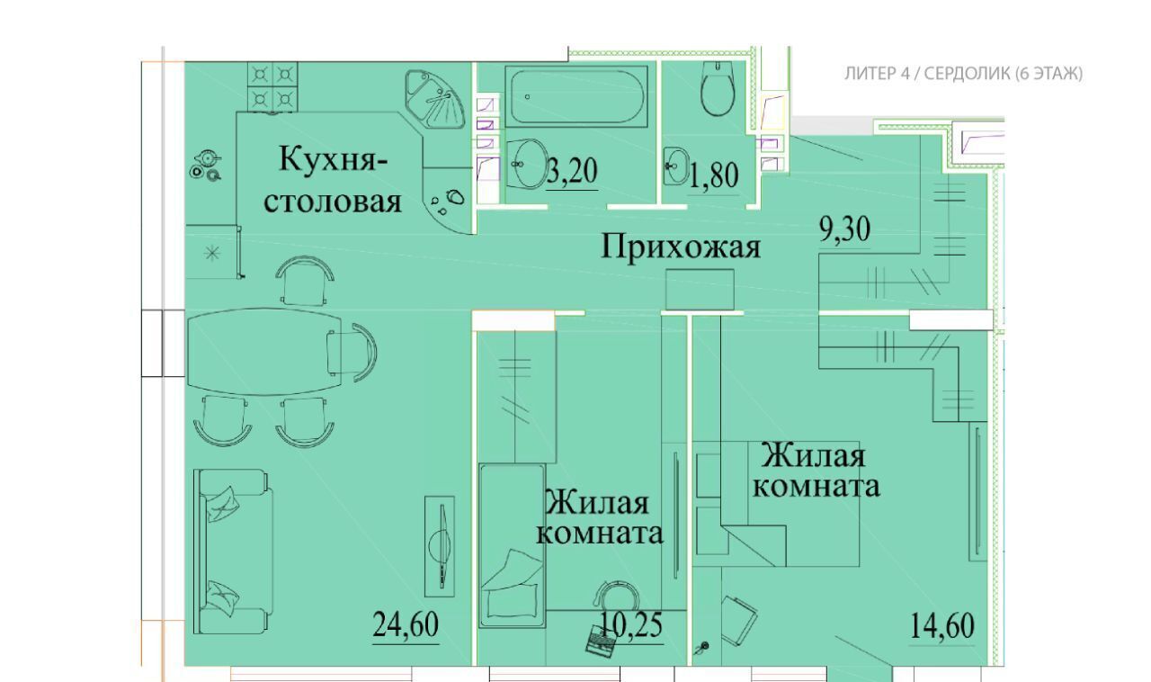 квартира г Иваново р-н Октябрьский микрорайон Самоцветы фото 1