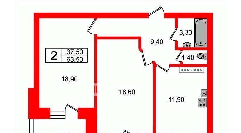 квартира г Санкт-Петербург ш Пулковское 26к/3 Звездная фото 2