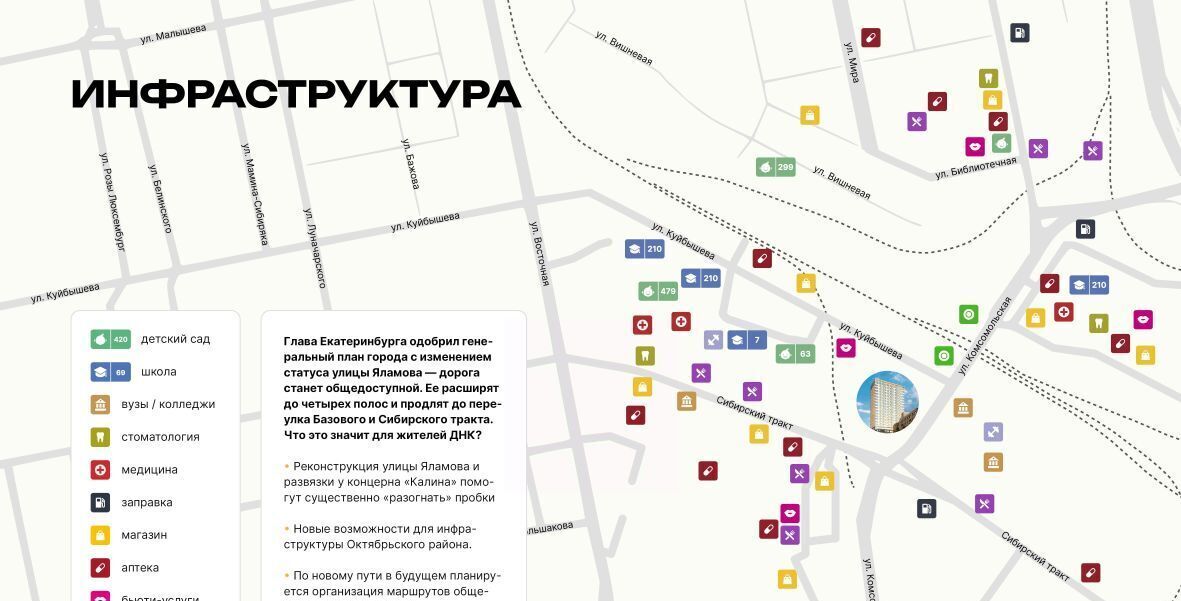 квартира г Екатеринбург р-н Октябрьский «ДНК: Дом на Куйбышева» фото 7