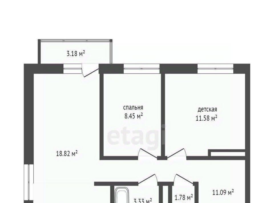 квартира г Тюмень р-н Центральный ул Газовиков 63 фото 2