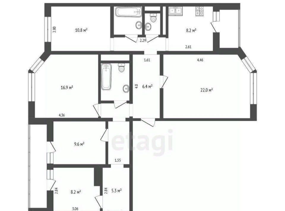 квартира г Москва метро Калужская ул Бутлерова 14к/1 фото 2