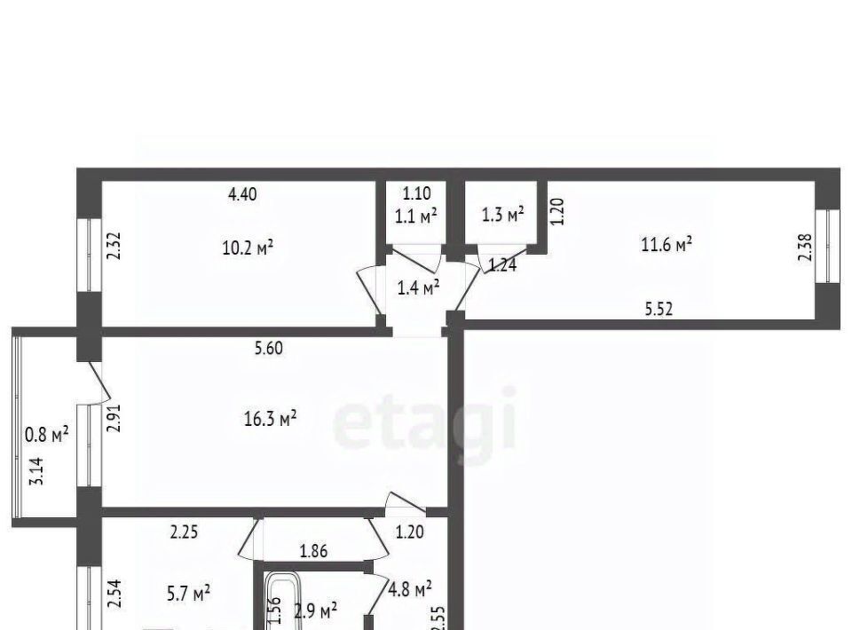 квартира г Чита р-н Центральный ул Забайкальского Рабочего 23 фото 13