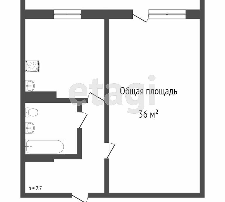 квартира г Томск р-н Ленинский ул Дальне-Ключевская 16б фото 12