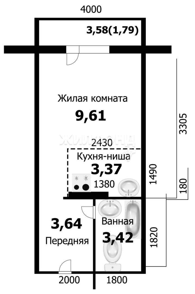 квартира г Новосибирск р-н Первомайский ул Твардовского 22/2 ЖК «Березовое» Речной вокзал фото 7