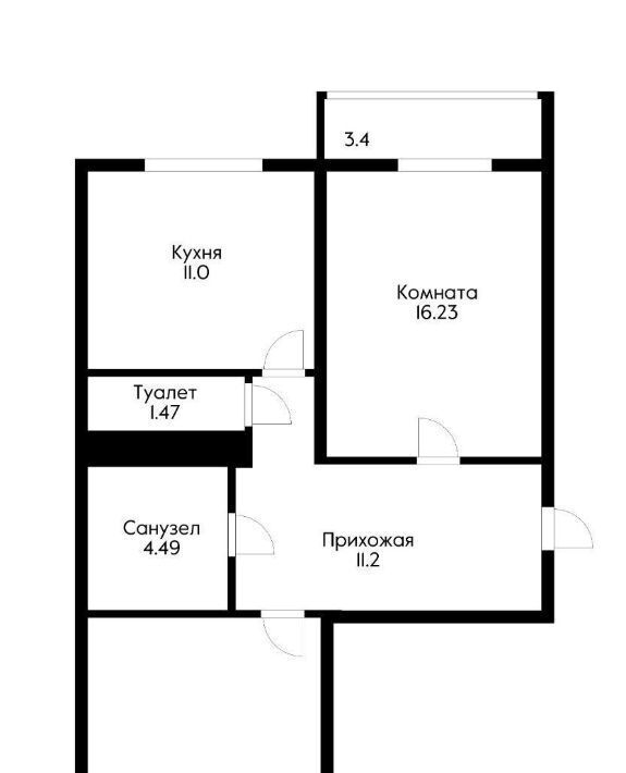 квартира г Краснодар р-н Прикубанский ул им. Карякина 5/1 фото 5