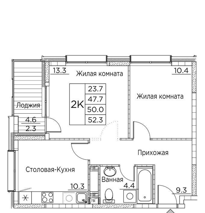 квартира г Владивосток р-н Ленинский ул Расула Гамзатова 7к/2 фото 1