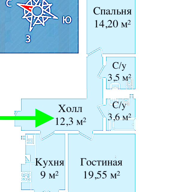 квартира г Калининград р-н Ленинградский ул А.Невского 220 Калининград городской округ фото 9