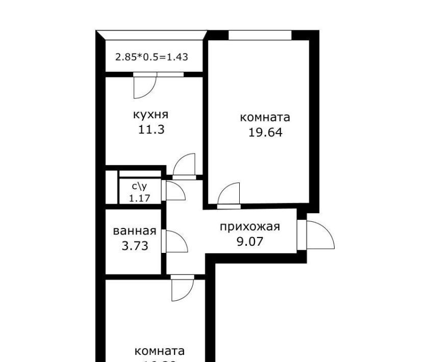 квартира г Краснодар р-н Прикубанский ул Конгрессная 19/1к 1 ЖК «NEO-квартал «Красная площадь»» фото 15