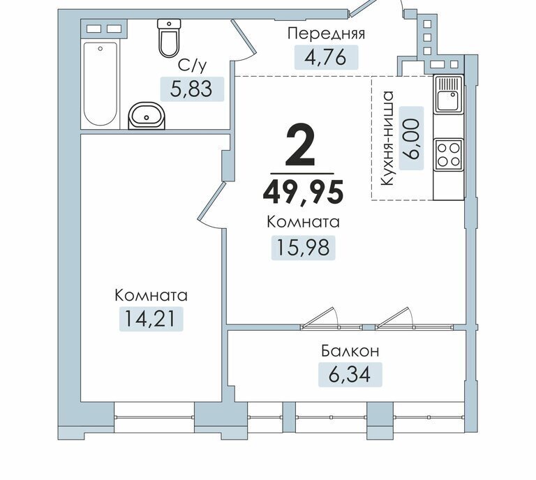 квартира г Челябинск р-н Тракторозаводский ул Крылова 1 фото 1