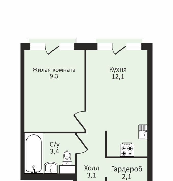 квартира г Москва метро Кунцевская ул Ивана Франко 20к/3 фото 3