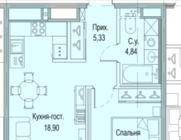 квартира г Санкт-Петербург Выборгская сторона Черная Речка наб Чёрной речки 41 округ Ланское фото 5