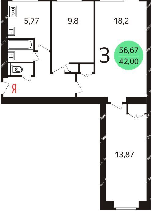 квартира г Сорск ул Больничная 3 фото 7