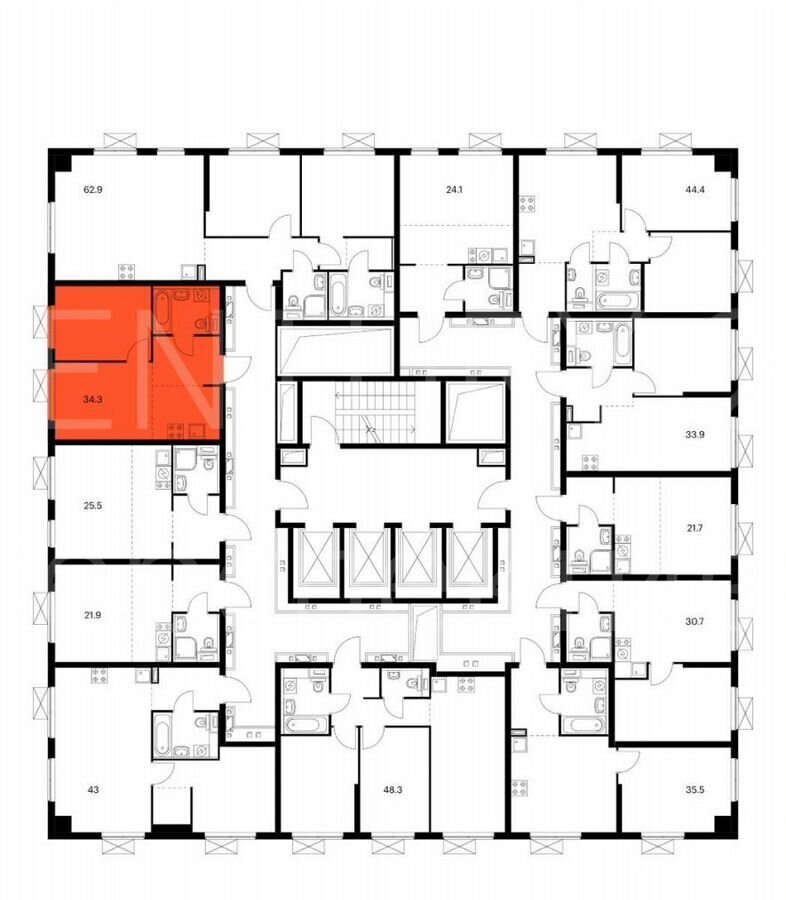 квартира г Москва метро Аминьевская ул Большая Очаковская 2 корп. 2. 1 фото 18