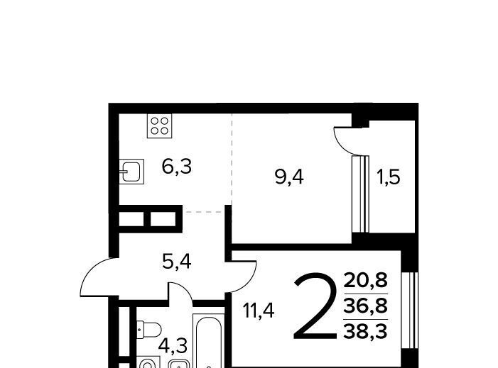 квартира г Москва Десна, № 61 кв-л фото 1