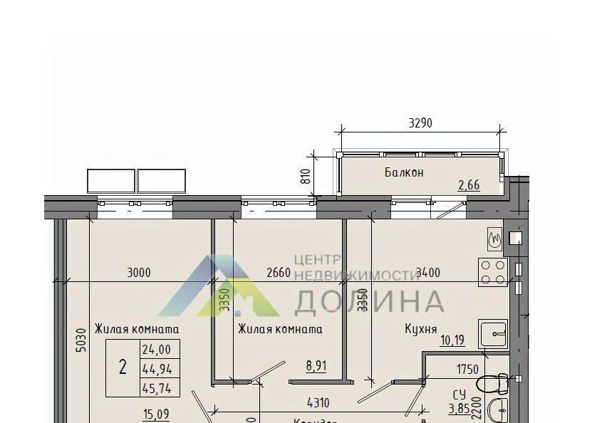 квартира г Волгоград р-н Советский микрорайон «Долина» ул. Химина, 14В фото 14