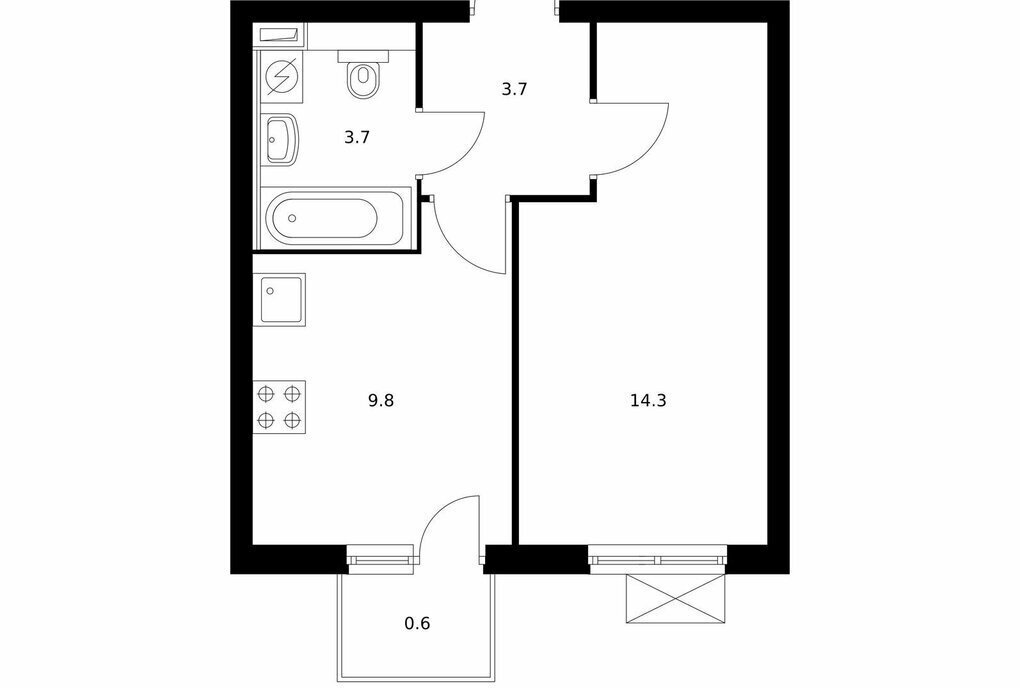 квартира г Котельники р-н мкр Парковый Котельники, 2к 1 фото 1