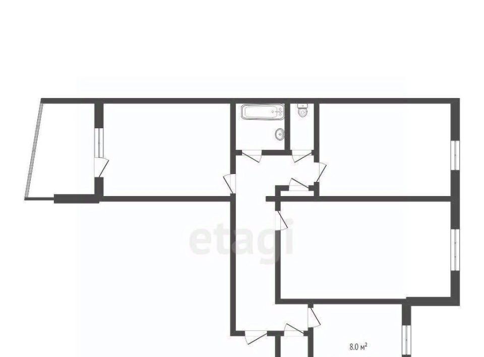 квартира г Тюмень р-н Центральный ул Елизарова 30 фото 2