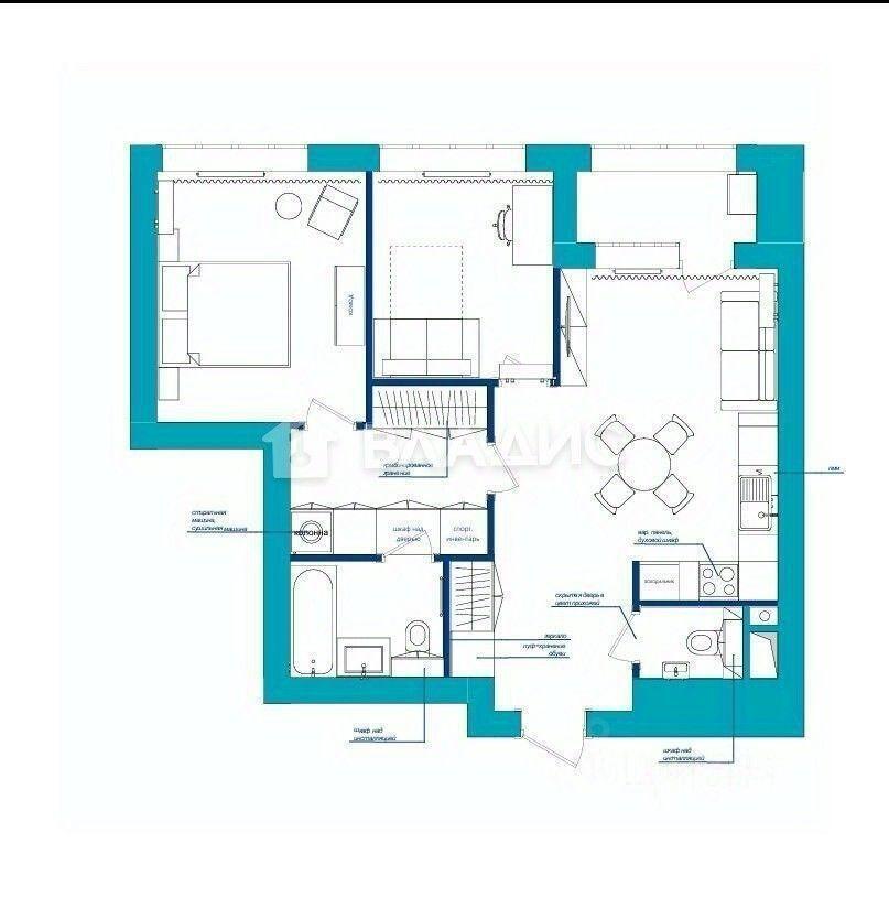 квартира г Москва п Матвеевское ЖК «ОГНИ» 6, 119501, Московская область фото 2