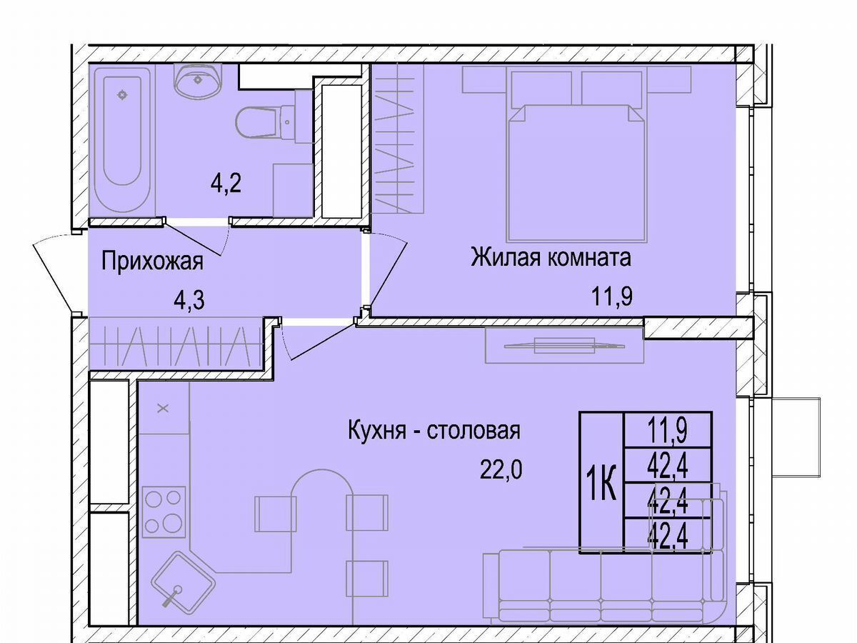 квартира г Мытищи ЖК «Отрадный» мкр. 36, 36А, 37, стр. 6 фото 1