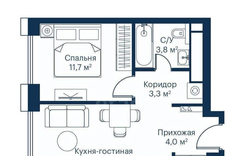 квартира г Москва метро Трикотажная ш Волоколамское 95/2к 7 ЖК City Bay муниципальный округ Покровское-Стрешнево фото 9