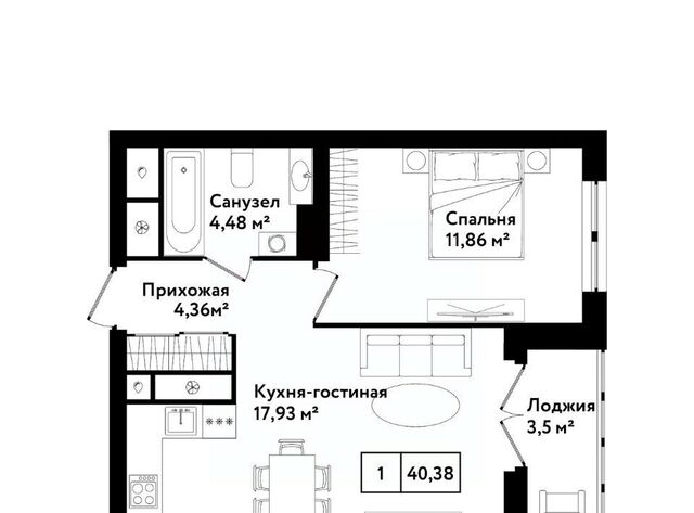 квартира р-н Привокзальный ул Седова 26к/1 фото