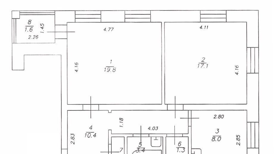 квартира г Казань р-н Московский ул Гагарина 85 Казань, Северный Вокзал фото 24