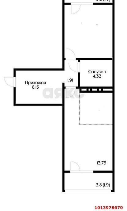 квартира г Краснодар р-н Прикубанский ул 2-я Целиноградская 13 Молодёжный фото 17